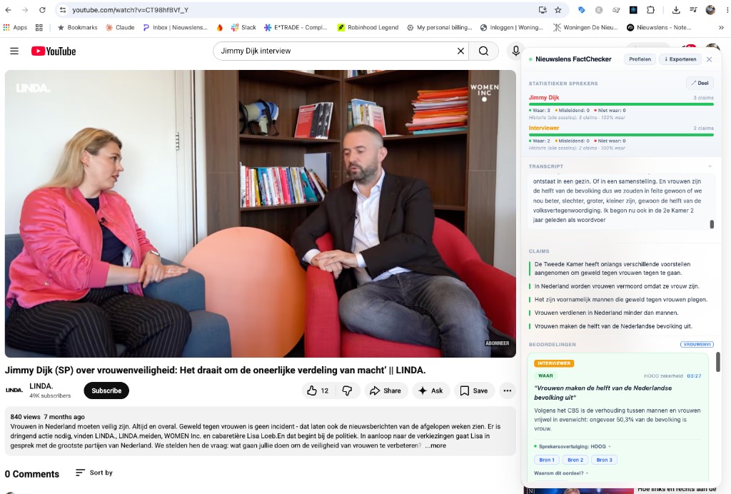 Nieuwslens FactChecker bij Jimmy Dijk (SP): Interview bij LINDA